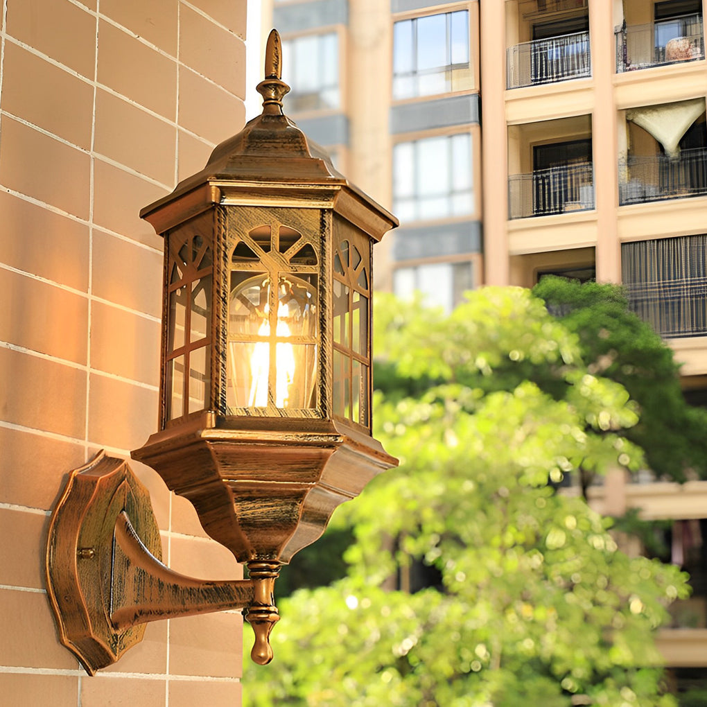 Wilette Classic LED European Glass Outdoor Wall Lamp