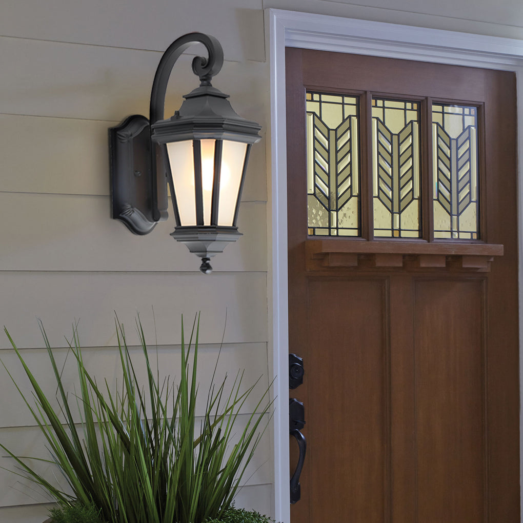 Guinevere Minimalist Frosted European Glass Outdoor Wall Lamp