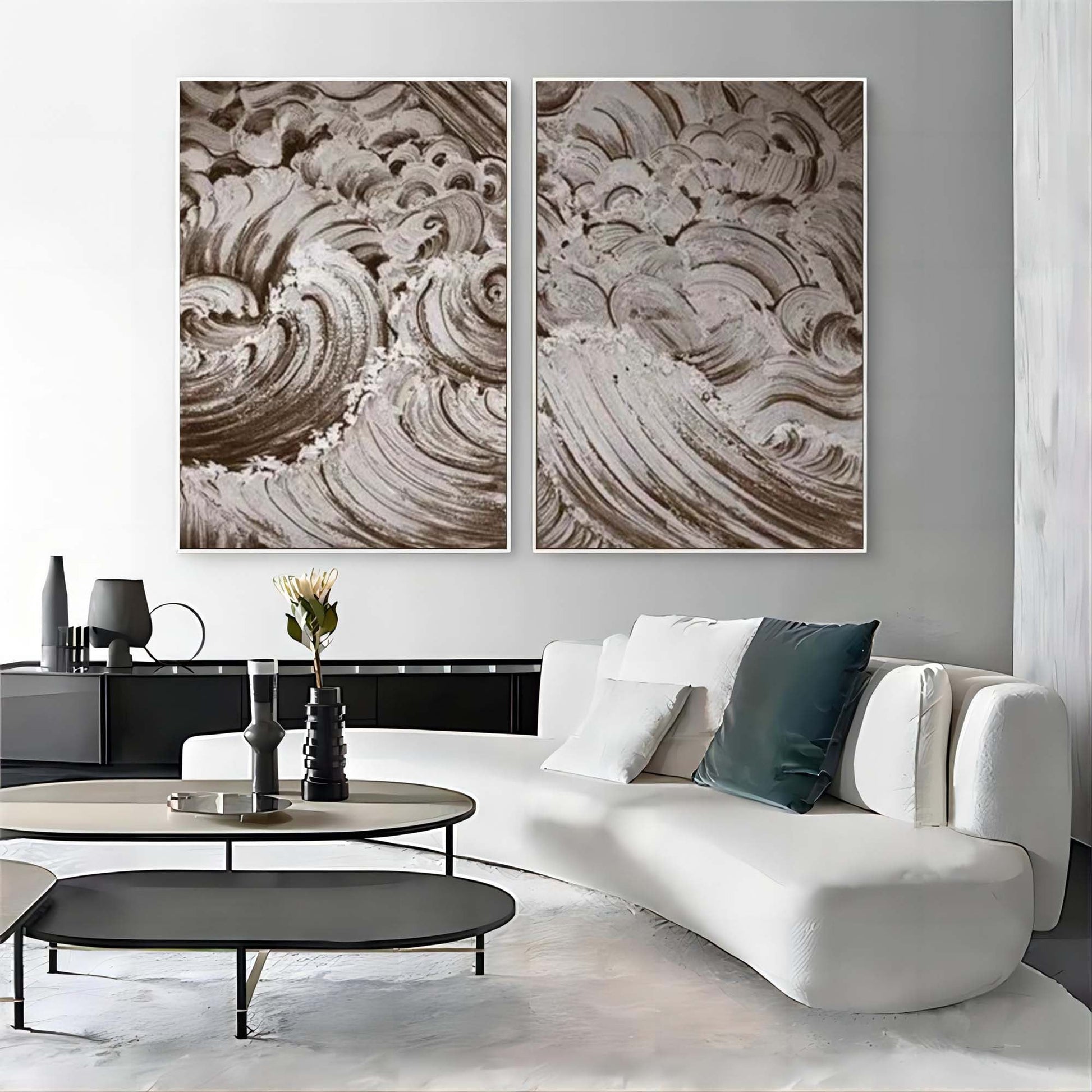 Abstract Painting Set Of 2 SP124 - Neutralighting