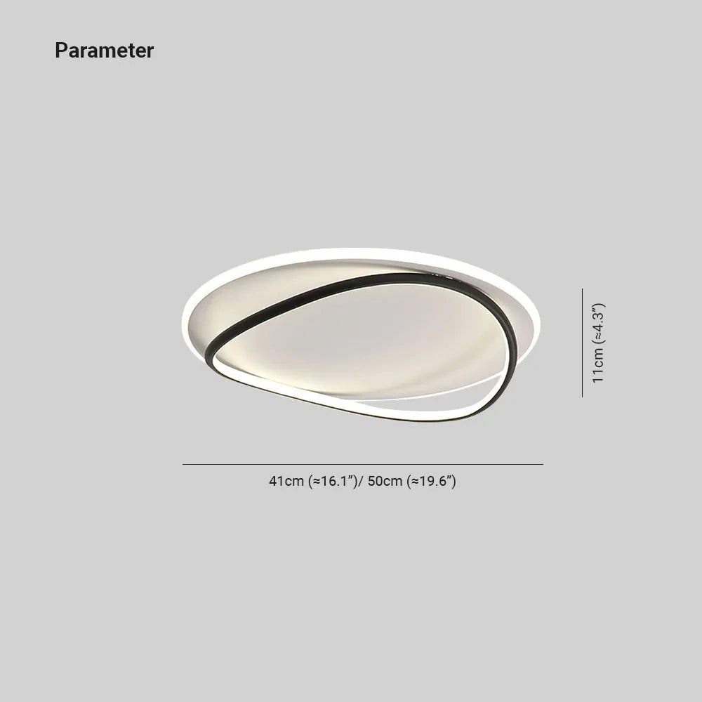 Arisha Minimalist Ring Modernom Flush Mount Ceiling Light - Neutral Decor
