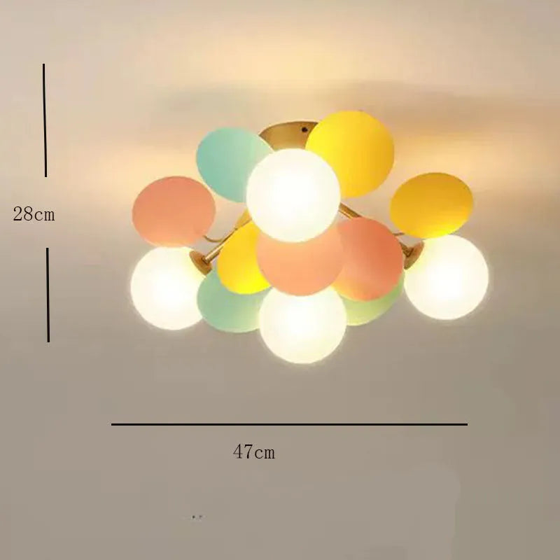 Aria Modern Bubble Cluster Ceiling Light, Colorful - Neutral Decor