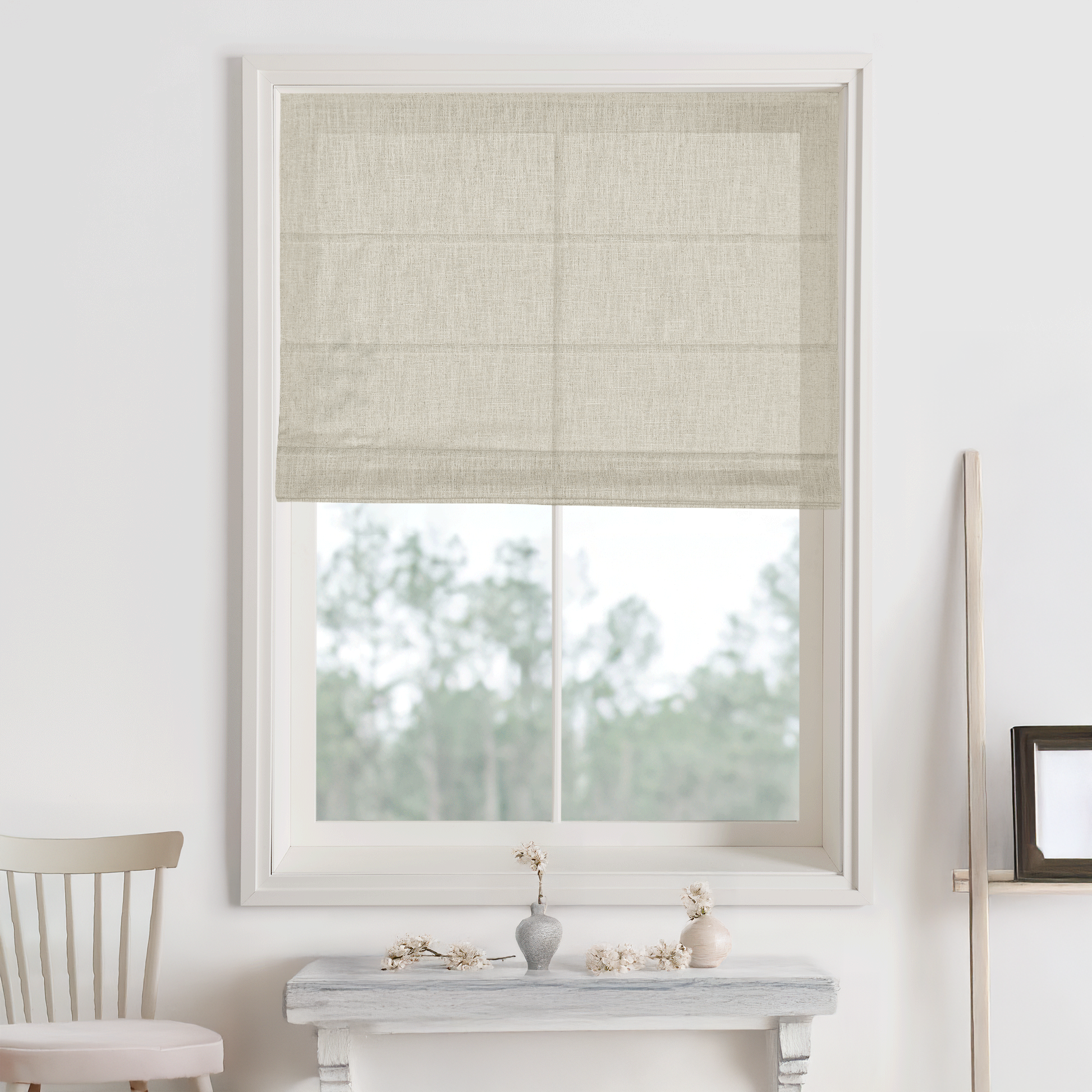 Bella Cotton Roman Shades & Blinds-Neutral Decor