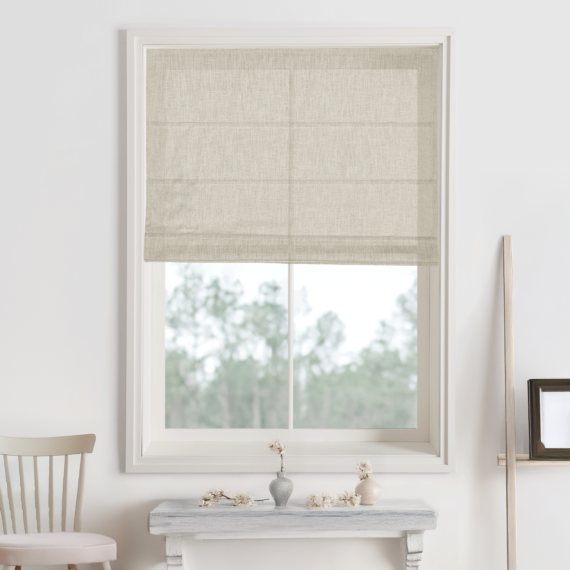 Bella Cotton Roman Shades & Blinds-Neutral Decor