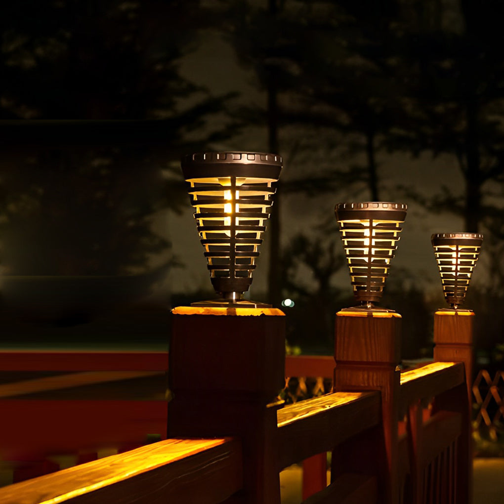 Etel Multi-Ring Cone Solar LED ABS Outdoor Pathway Lights