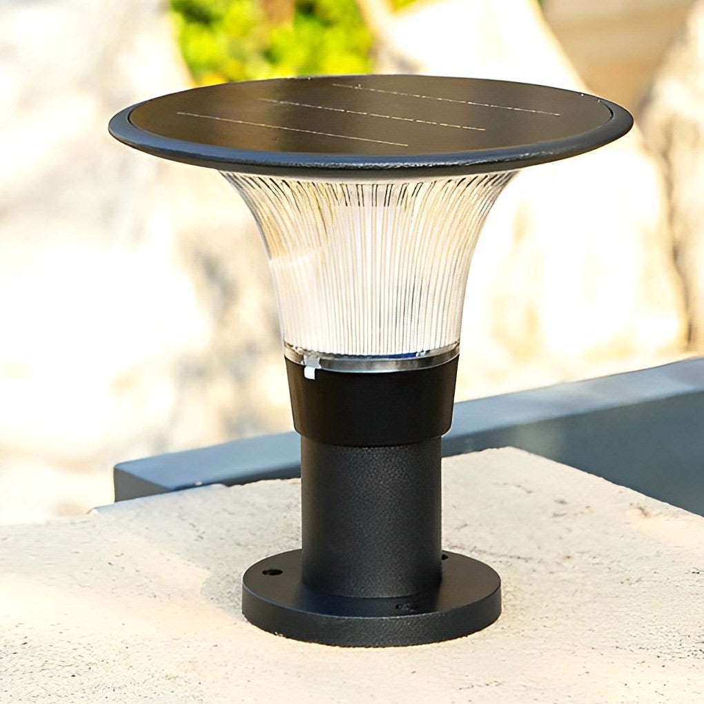Juli Round LED Modern Outdoor Fence Post Pillar Lamp