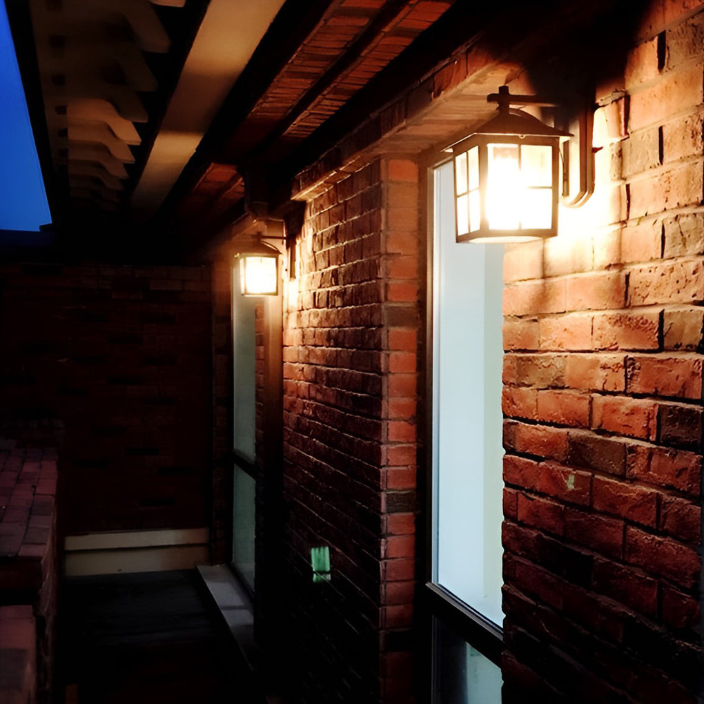 Maia Antique Modern Glass Outdoor Wall Sconce Light