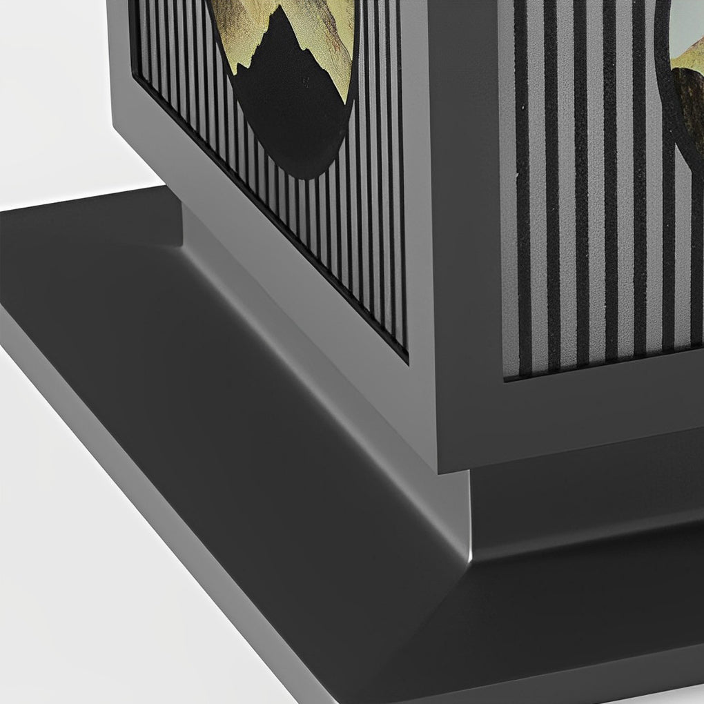 Danw Square Retro Scenery Outdoor Post Caps Lights