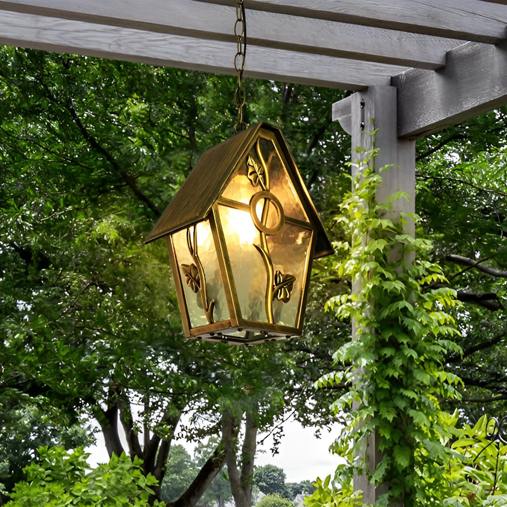 Ambe Creative Cabin American Glass Outdoor Chandelier Lamp