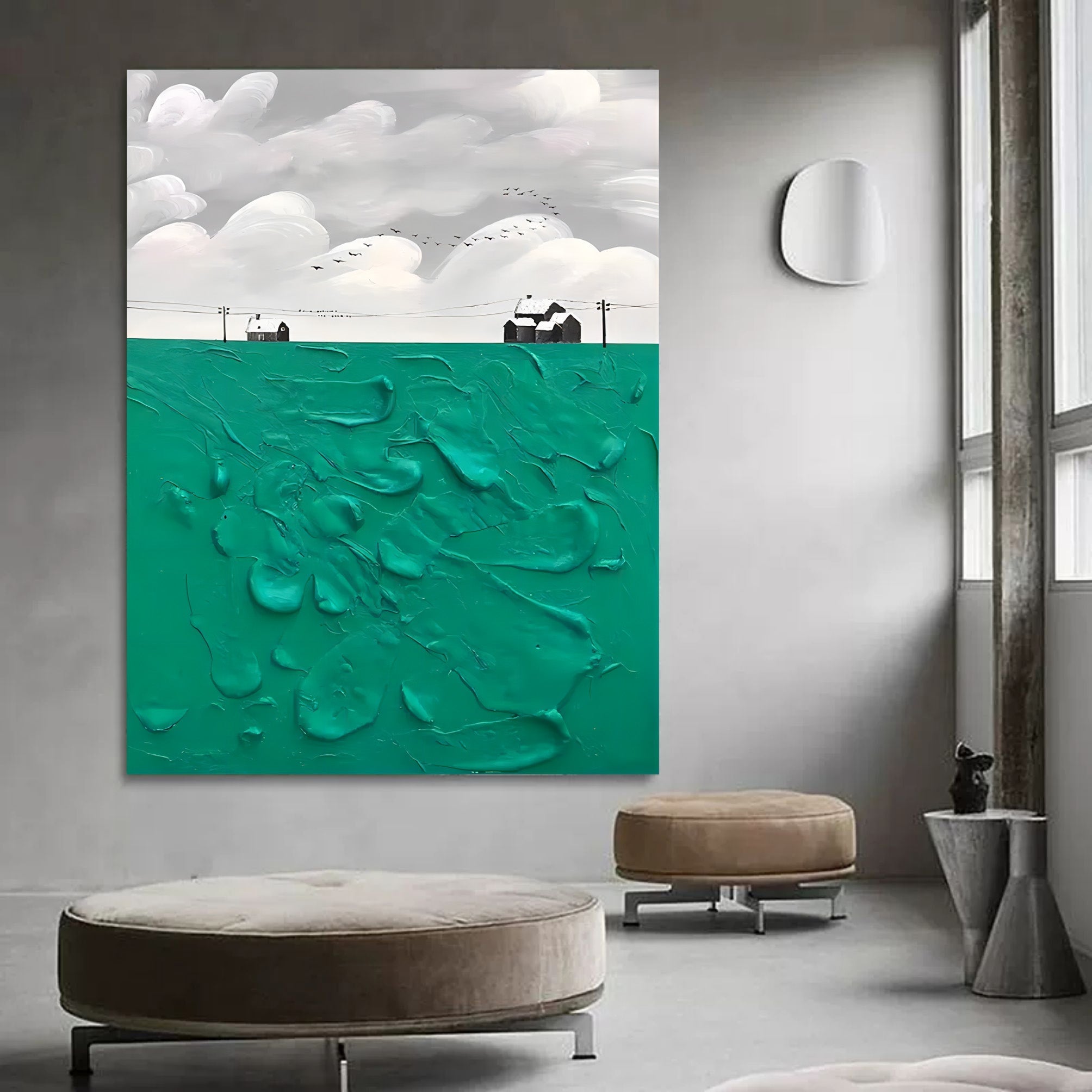 Plaster Art Texture Painting SG199 - Neutralighting