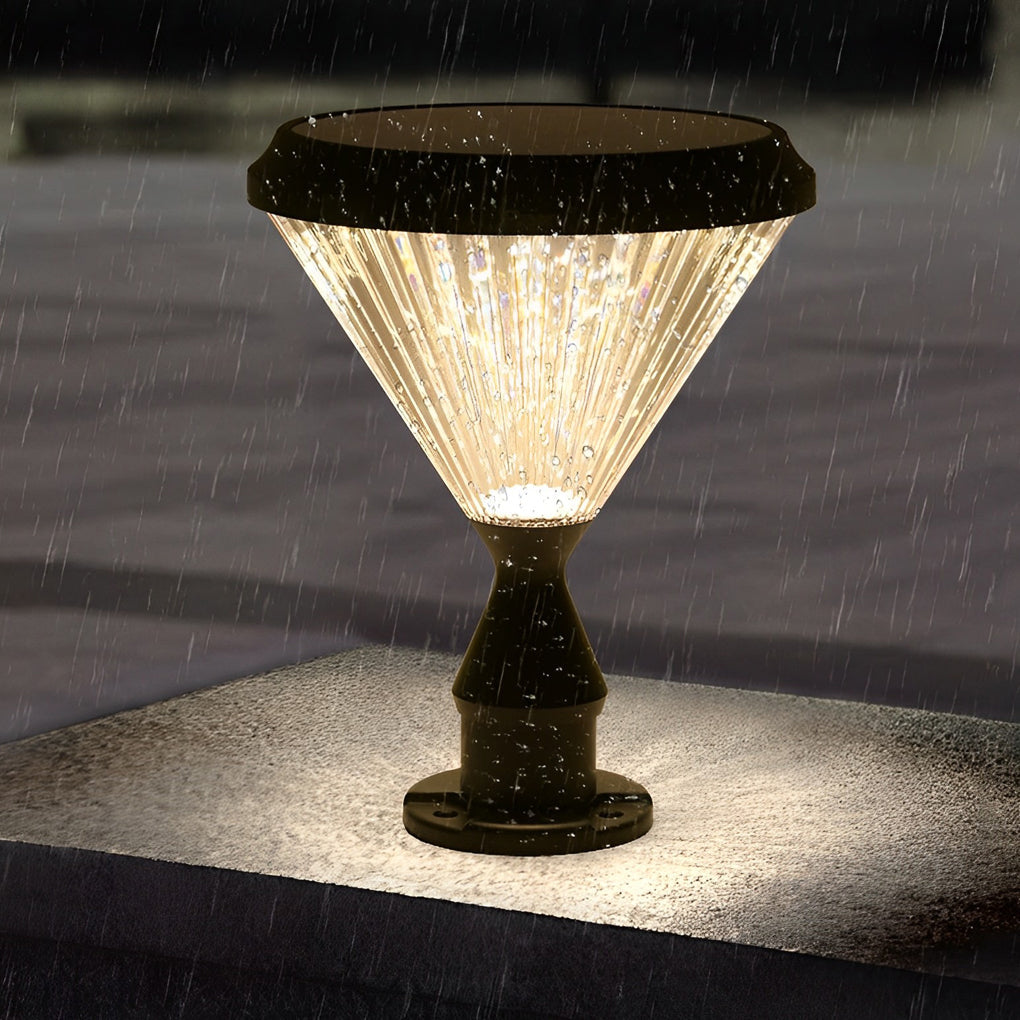 Odette Round Solar LED Lampshade Outdoor Lights