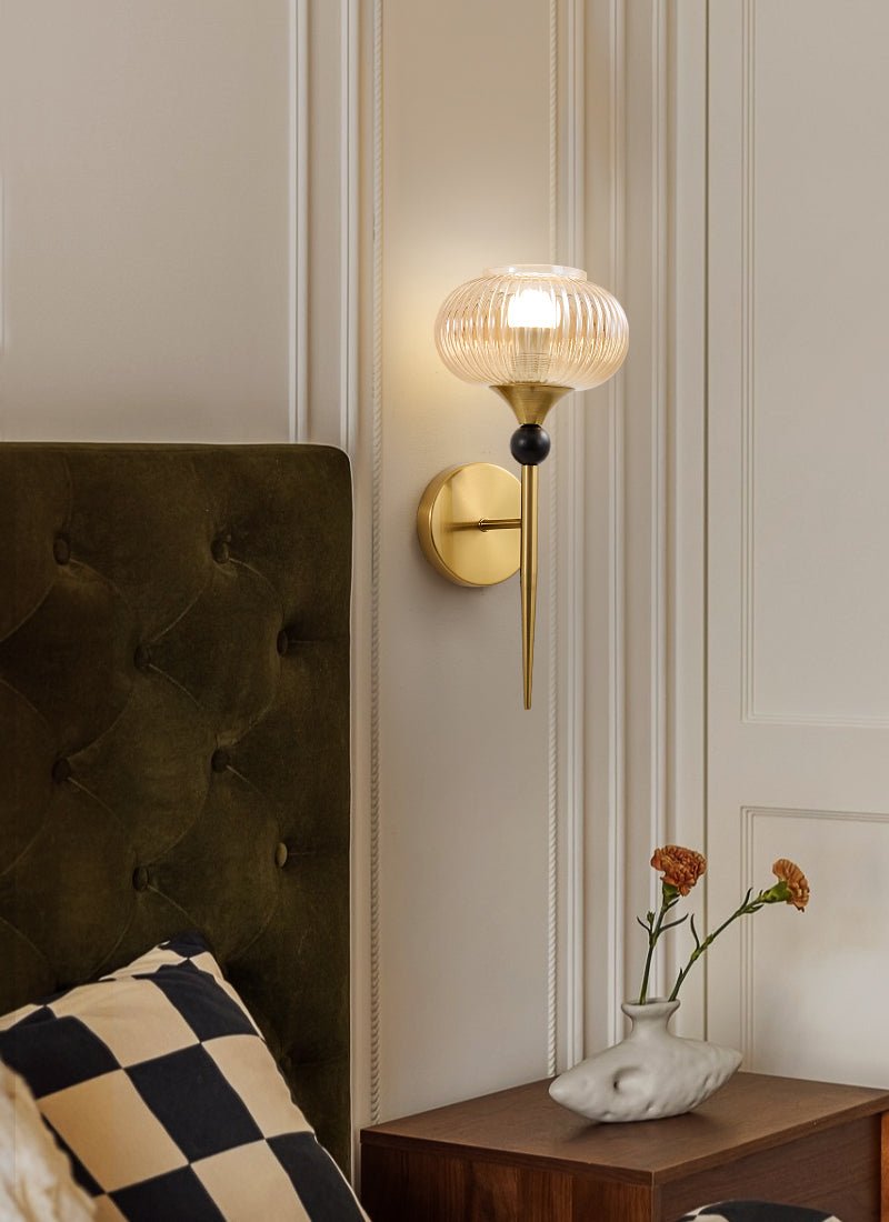 Thyr Ribbed Wall Sconce-Neutral Decor