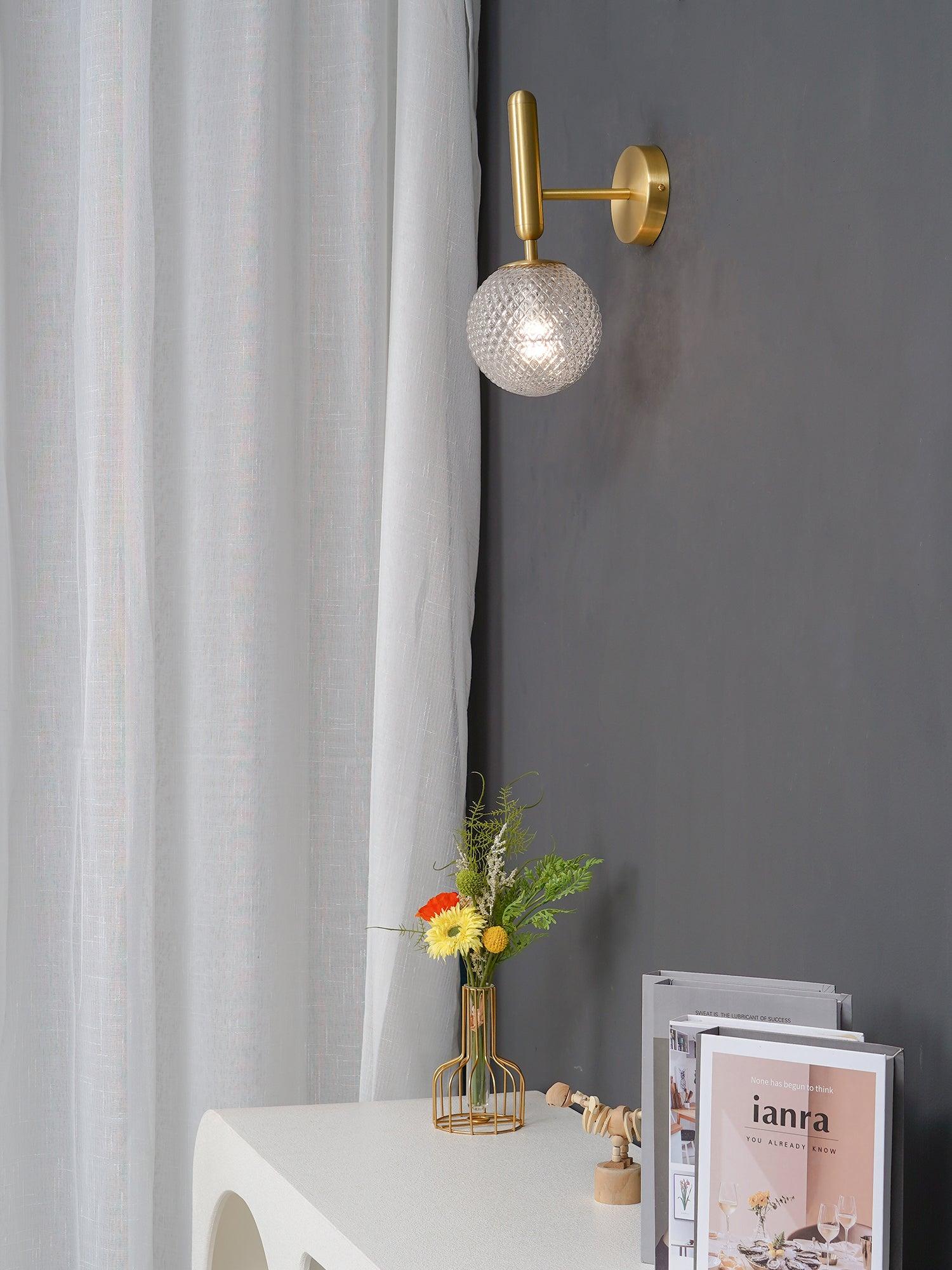 Kynlo Wall Lamp Plug In Glass Globe Nordic-Neutral Decor