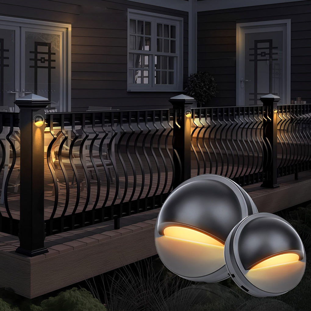 Yonda Hallf Moon LED Deck Outdoor Wall Mounted Step Lights
