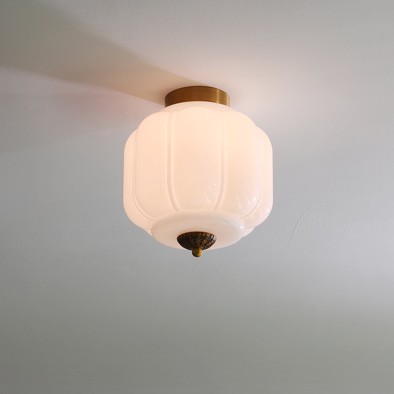 Selviro Ceiling Lamp Green Glass Brass Classic-Neutral Decor