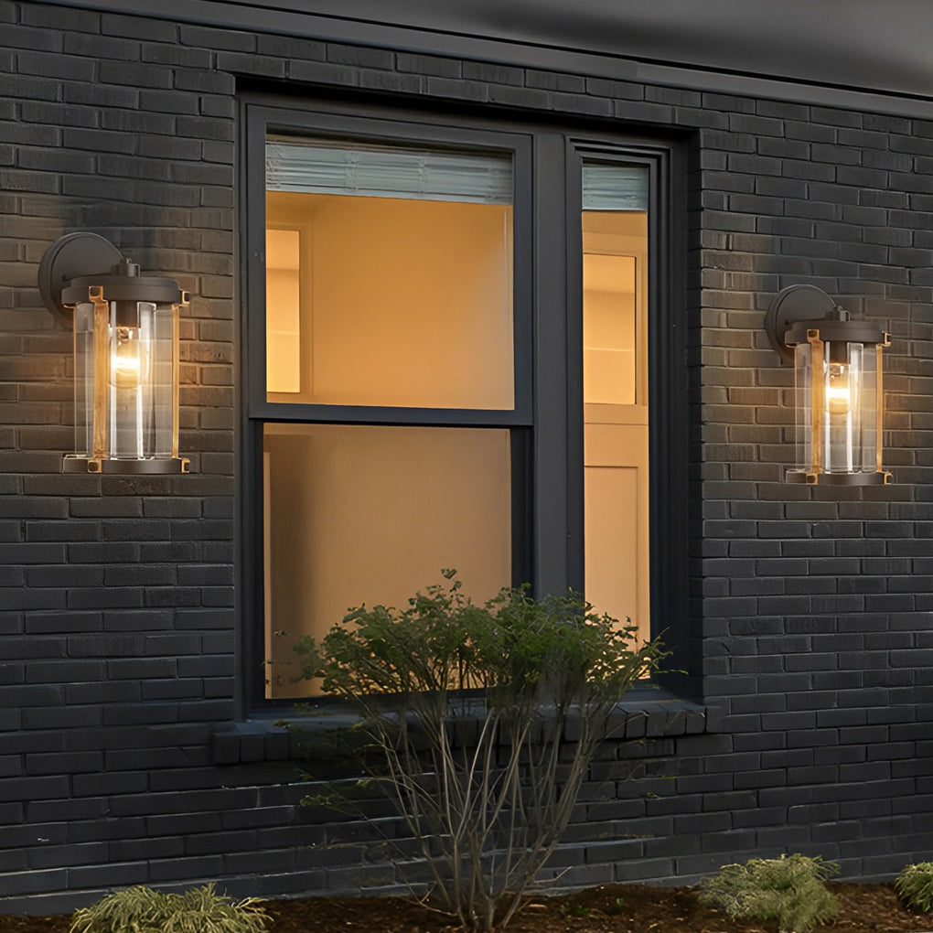 Ola Vintage Industrial Style Glass Outdoor Wall Sconces