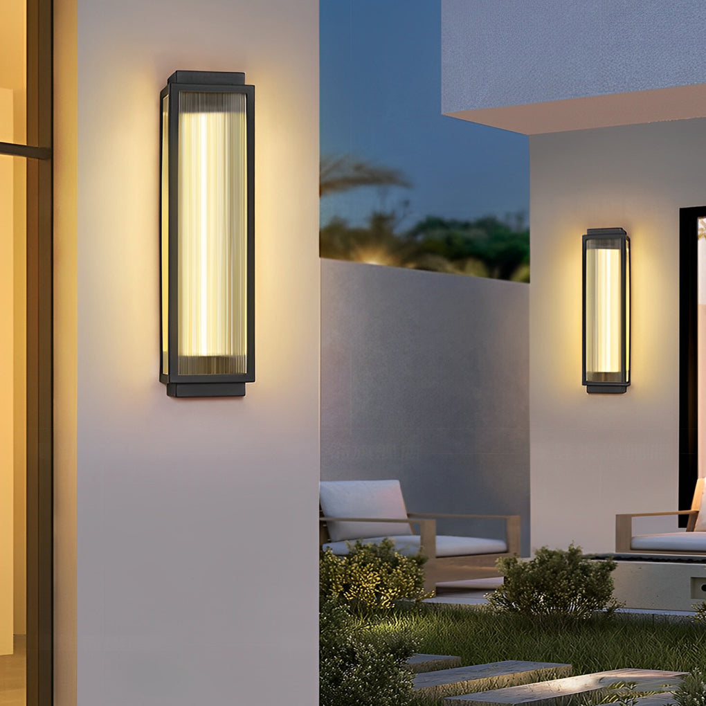 Champion Rectangular Strip Modern Outdoor Wall Lights