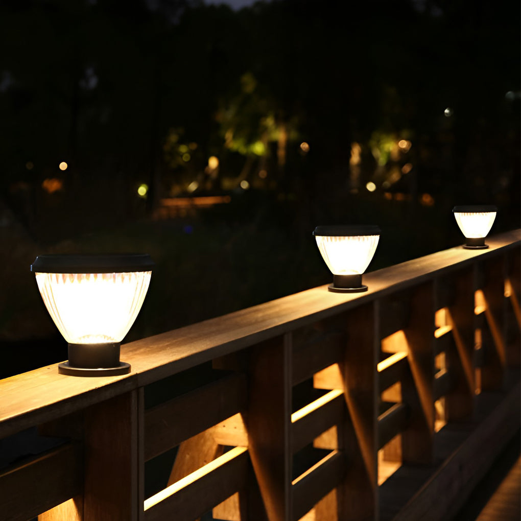 Plans Round LED Modern Outdoor Post Caps Pillar Light