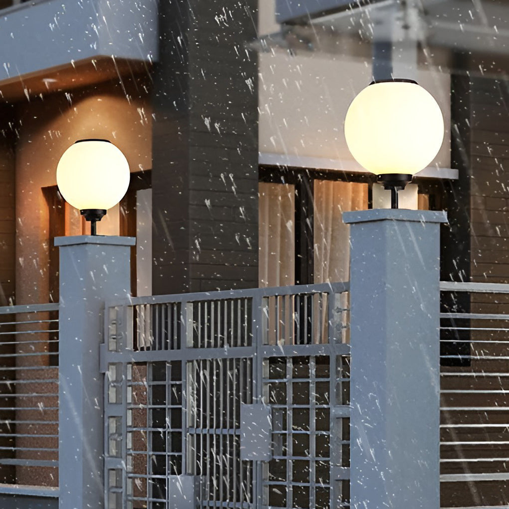 Hael Ball Three Step LED Outdoor Post Caps Pillar Light