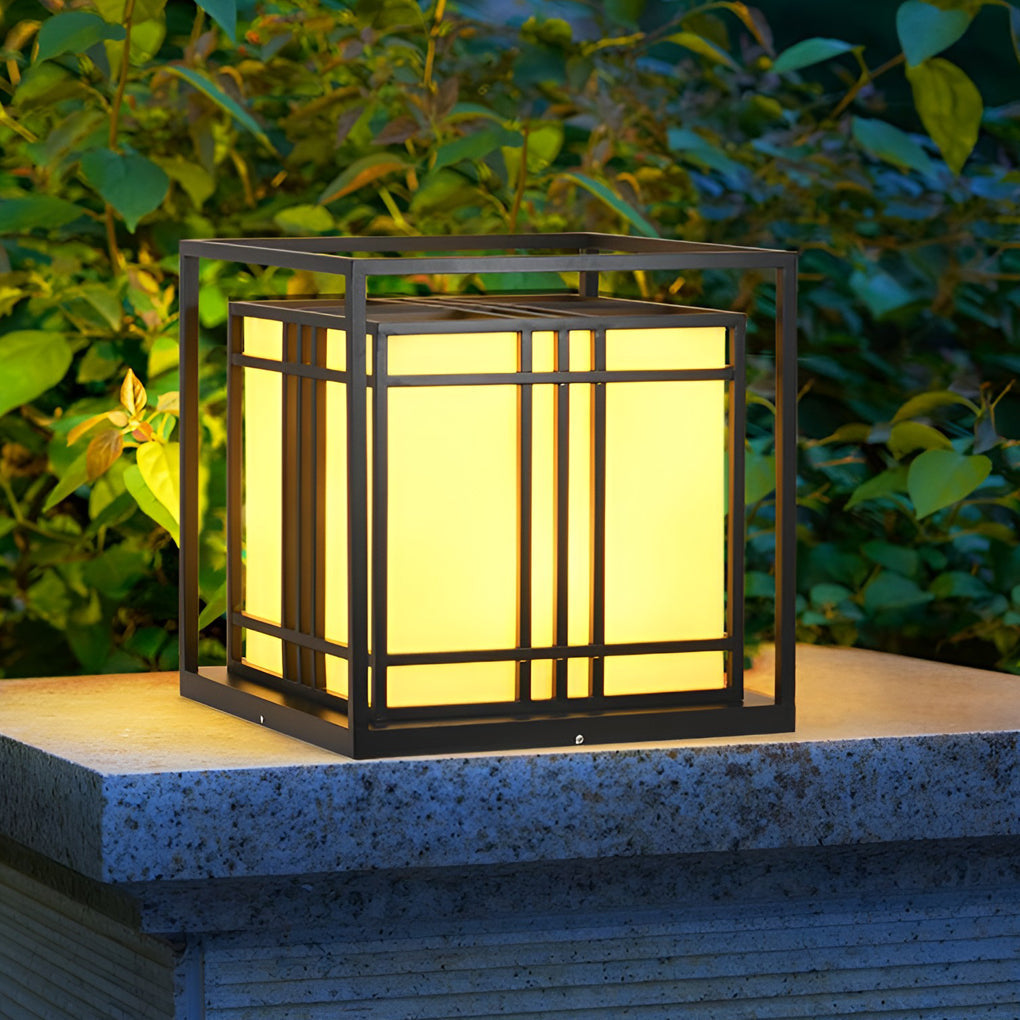 Sherman Retro LED Modern Marble Outdoor Post Caps Lights