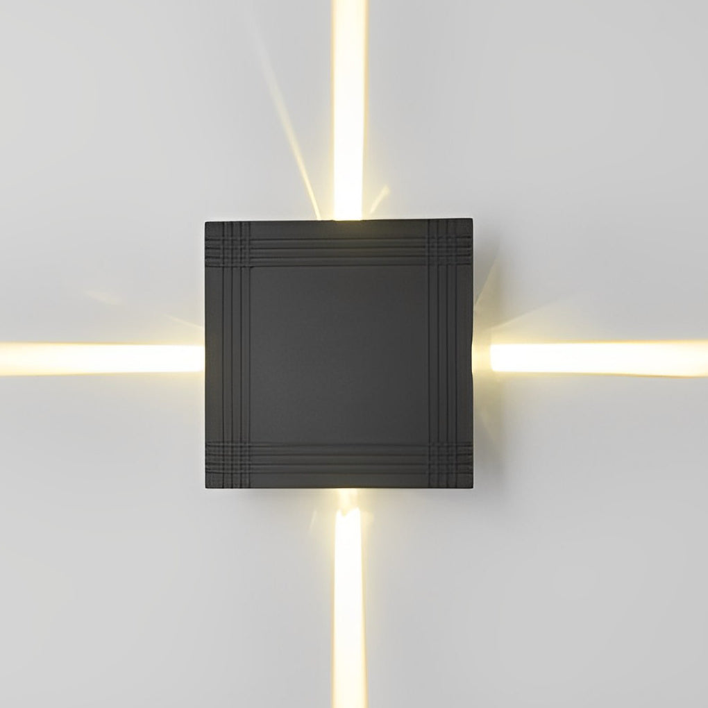 Mude LED Cross Star Modern Outdoor Wall Lamp
