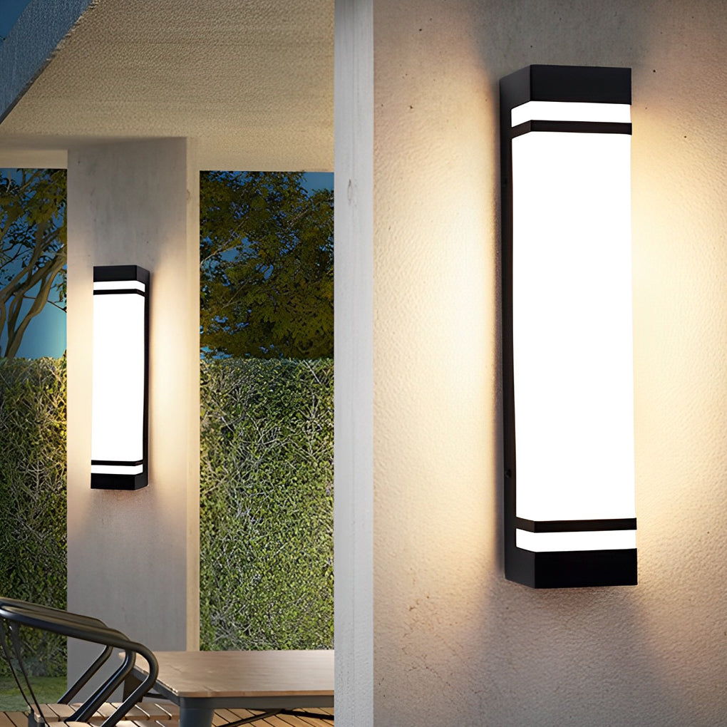 Serene Rectangle Modern LED Outdoor Wall Light