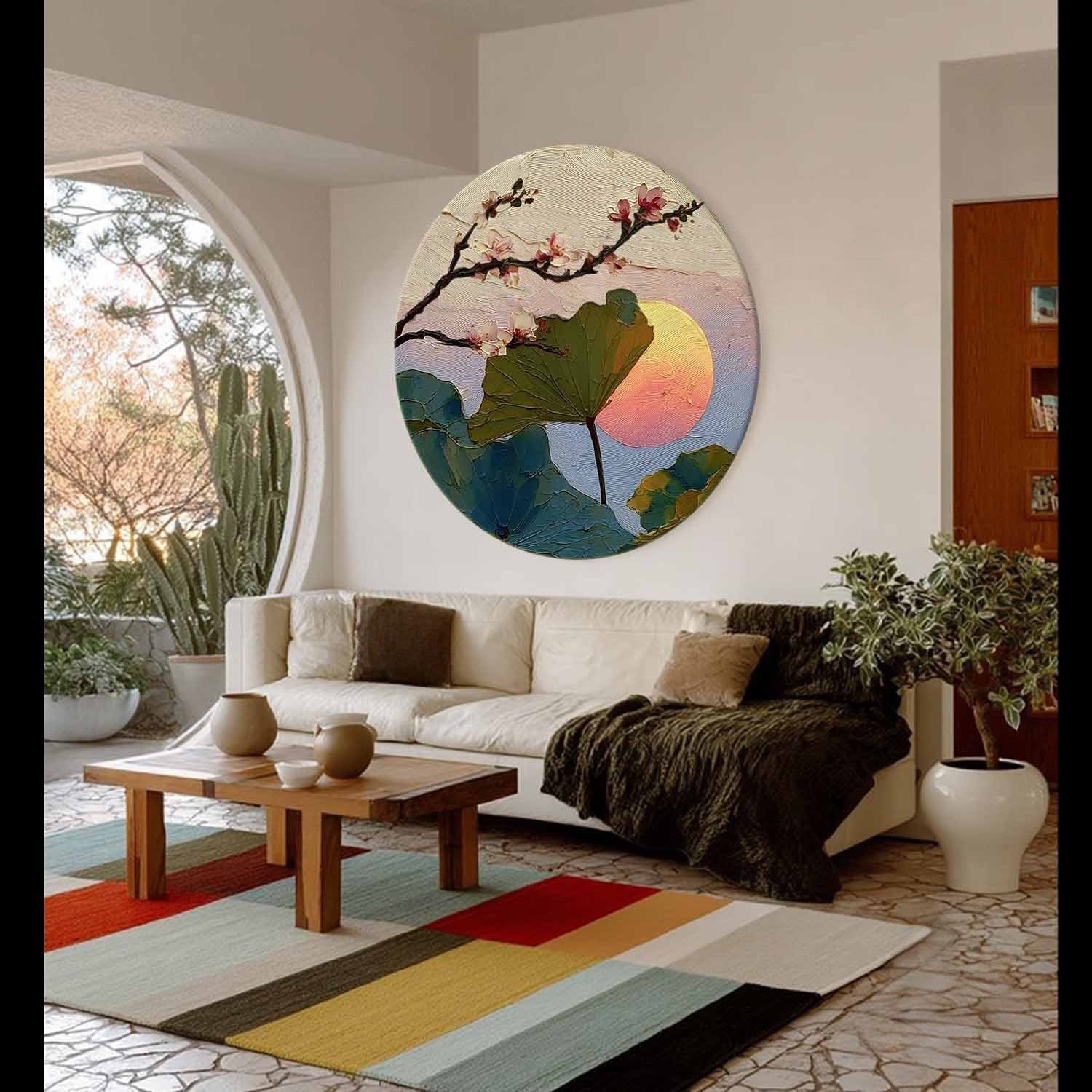 Wall Art Cherry Blossom Lotus Pink - Neutralighting