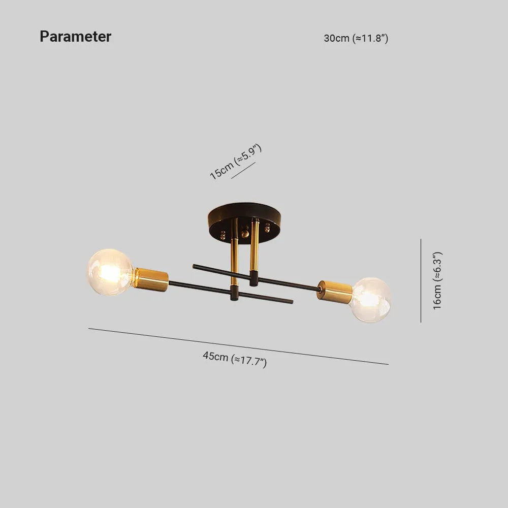 Valentina Flush Mount Ceiling Light Globe Modern, Metal/Glass - Neutral Decor