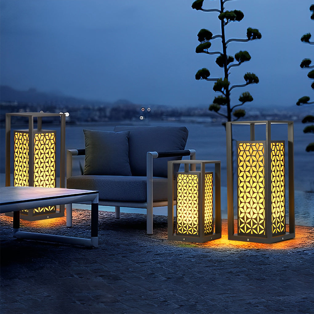 Gala Floral Pattern Unique Modern Pathway Lights