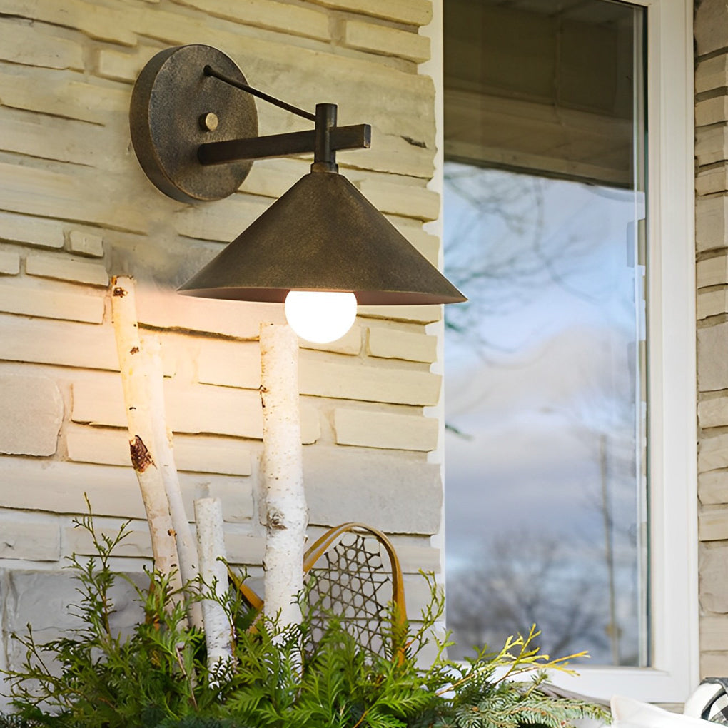 Prirose Conical Retro American Outdoor Wall Sconce