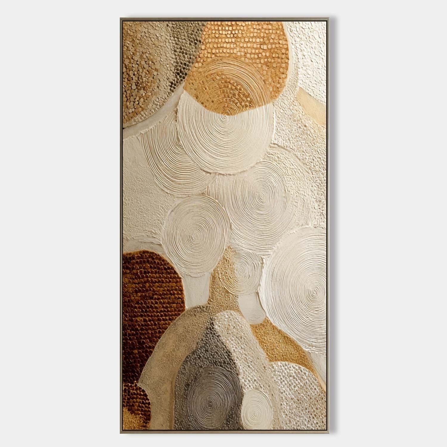 Wall Art Circular Texture Bohemian Painting Warm - Neutralighting