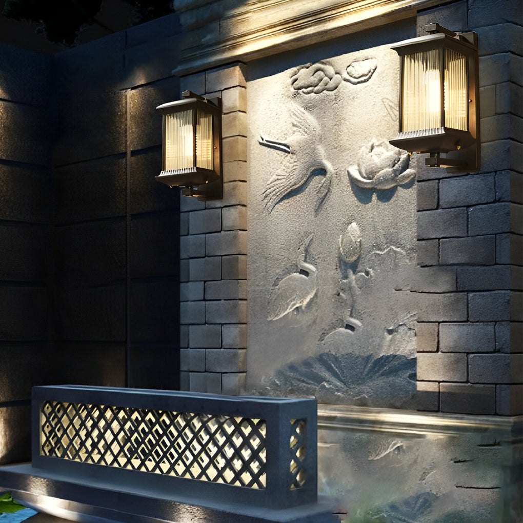 Kala Creative Shade Retro Glass Outdoor Wall Lights