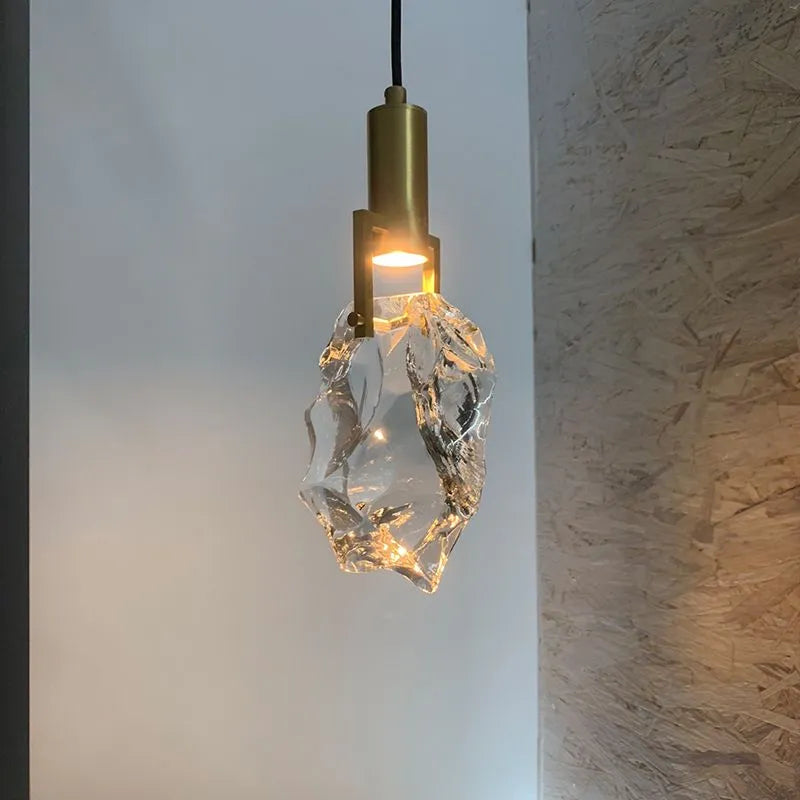 Drop Crystal Pendant Light-Neutral Decor