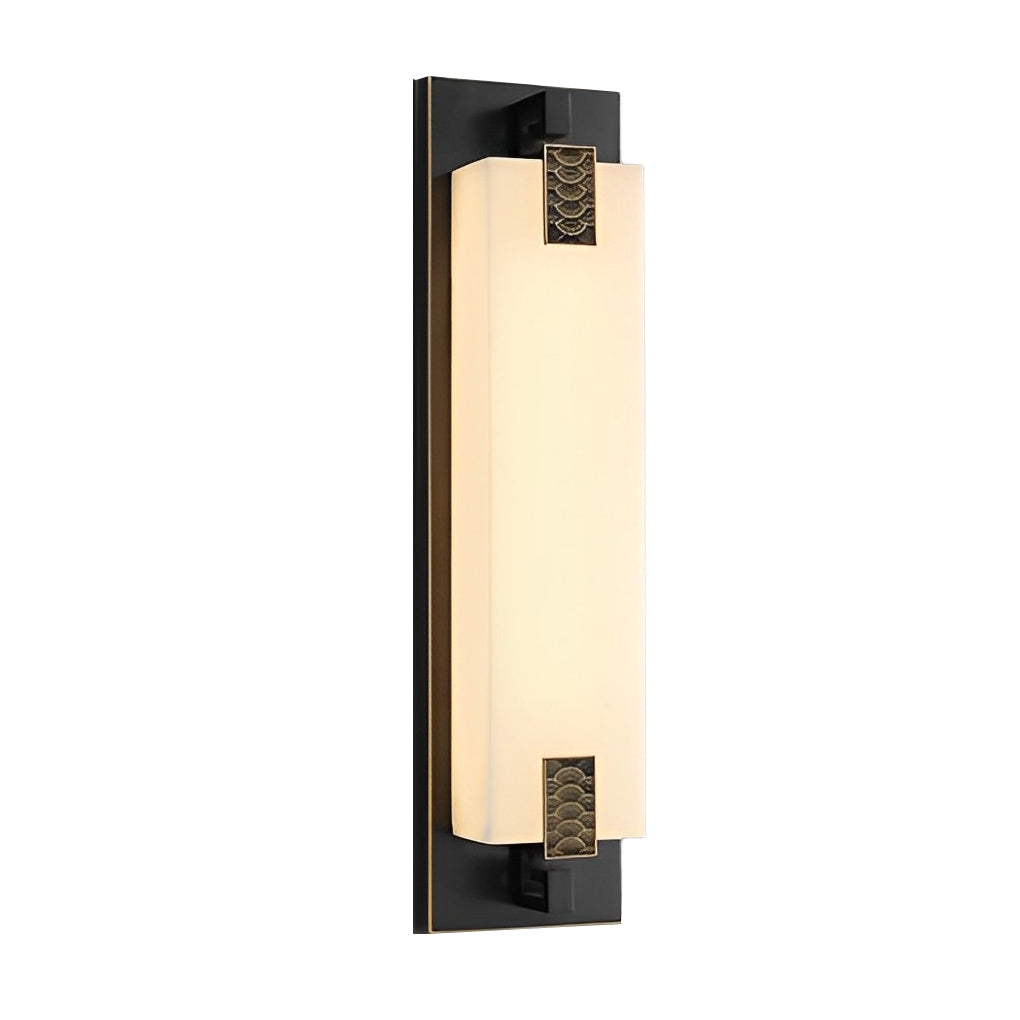 Frank LED Classic Retro Copper Marble Outdoor Wall Lights