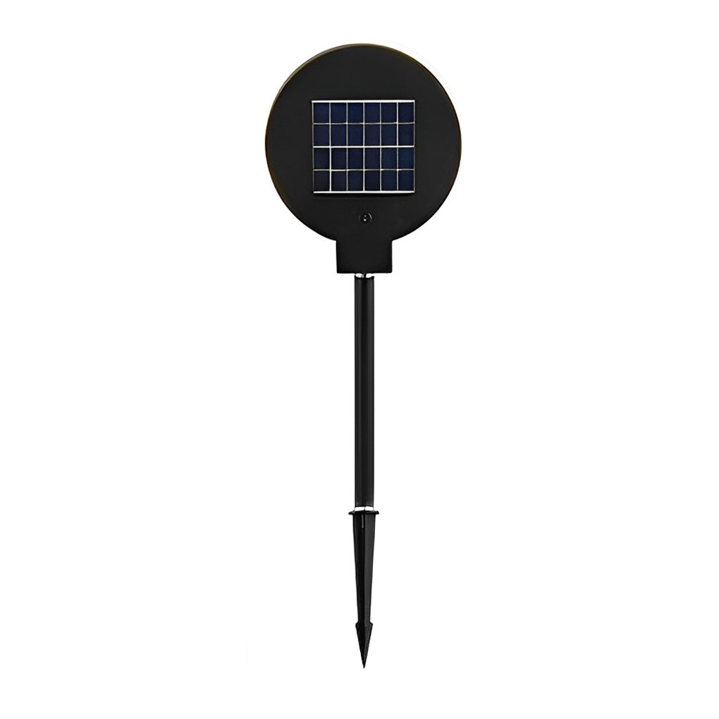 Peaceful Modern Circular Solar Steel Outdoor Lawn Light