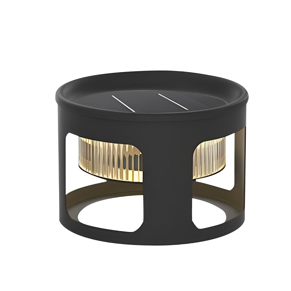 Bobie Round Under-Table Solar Steel Outdoor Light