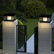 Lucinda Modern Solar Fence Glass Post Lights