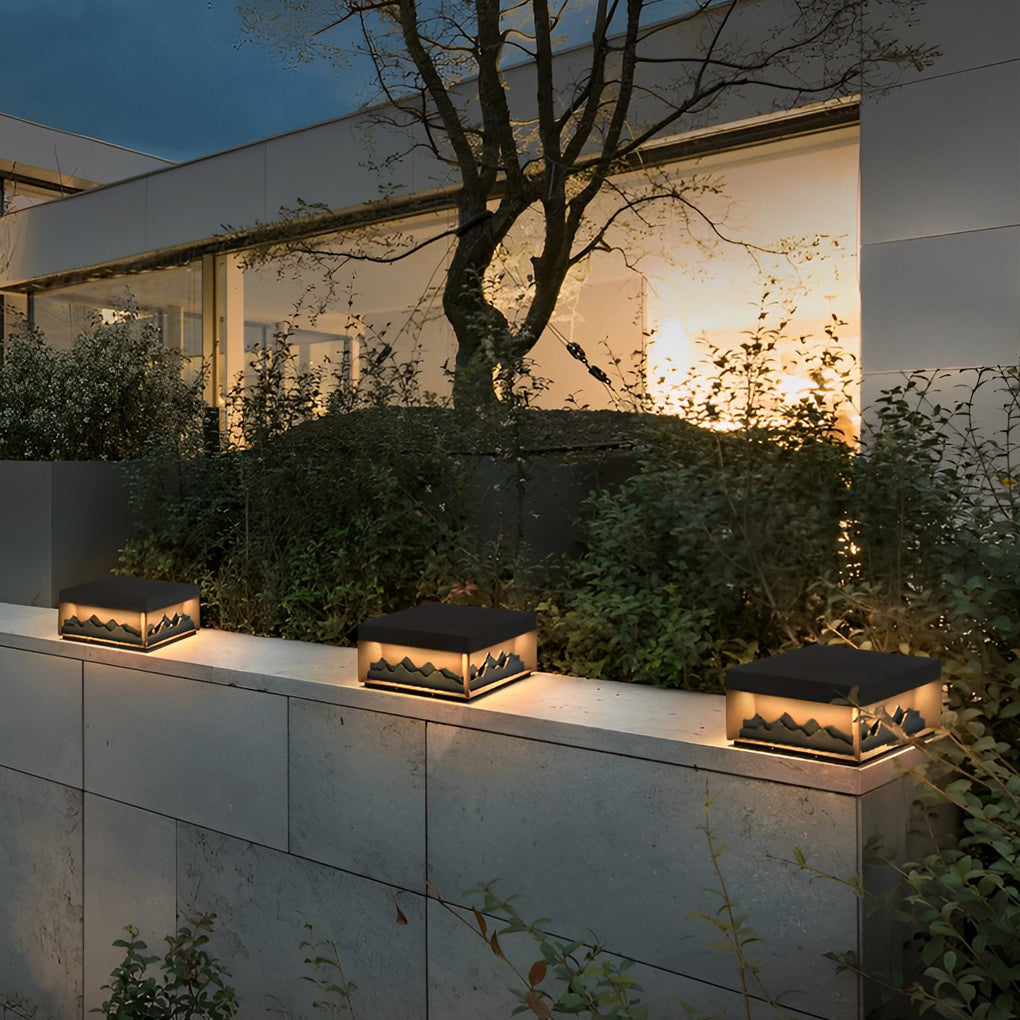 Niole Scenery LED Modern Steel Outdoor Fence Post Lights