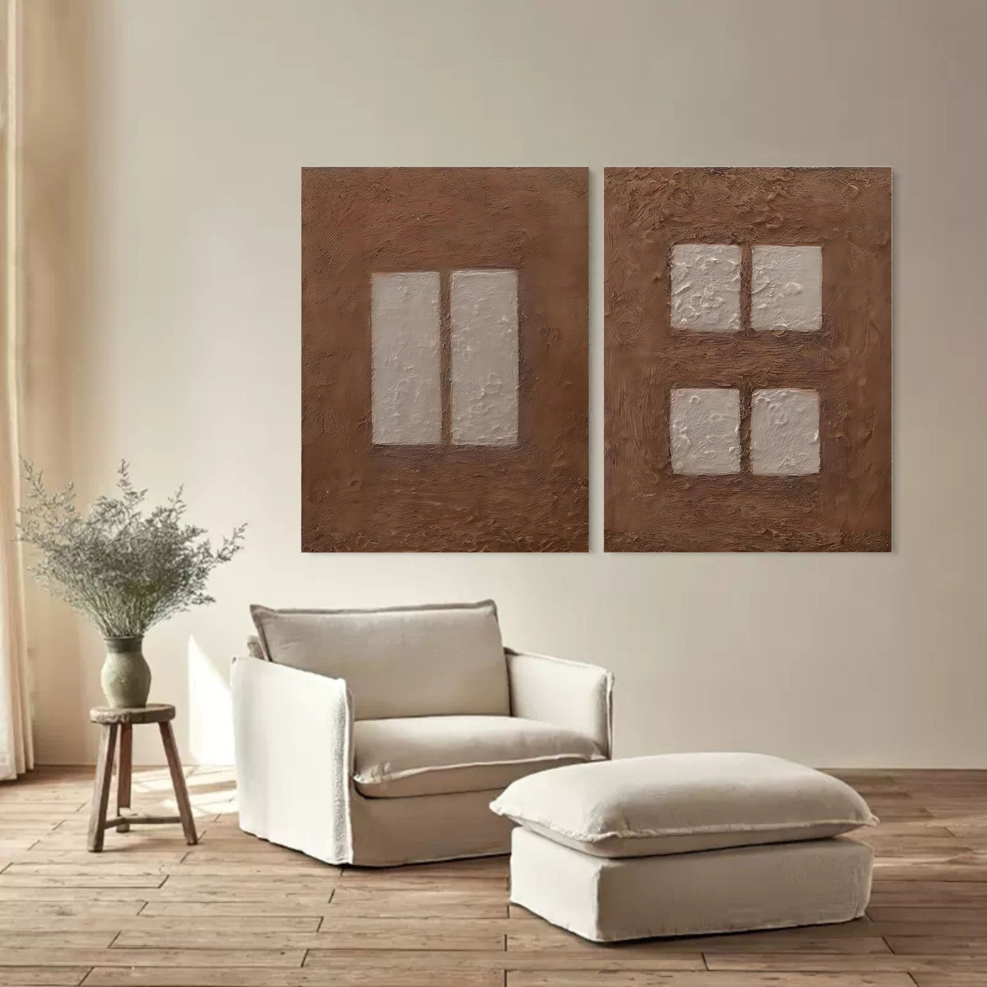 Abstract Painting Set Of 2 SP071 - Neutralighting