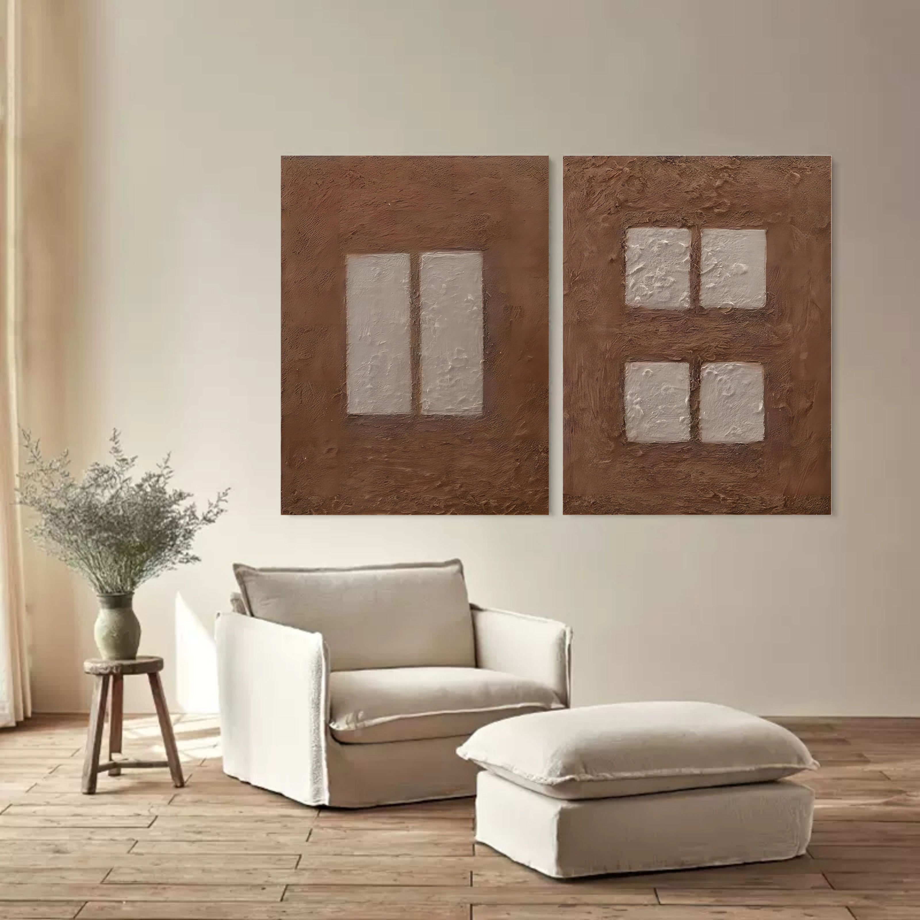 Abstract Painting Set Of 2 SP071 - Neutralighting