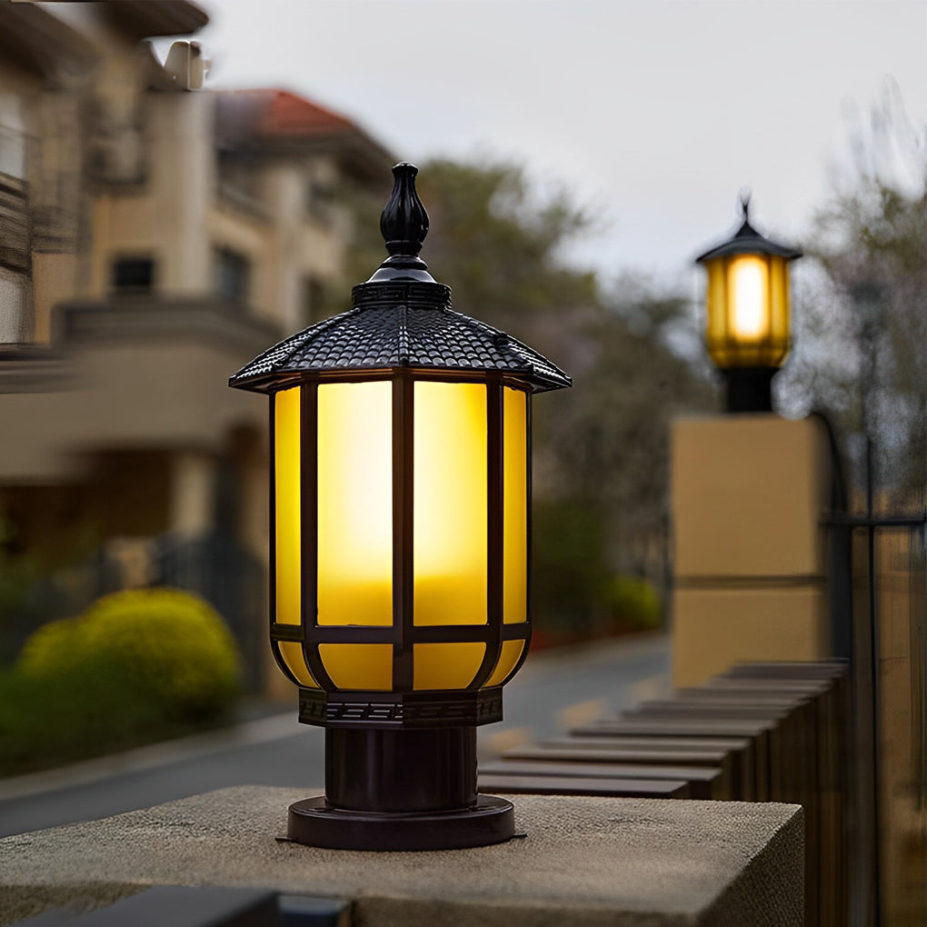 Vincent Retro Outdoor Fence Post Lights