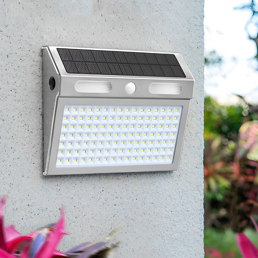 Edelin Rectangular LED Motion Sensor Steel Outdoor Wall Lamp