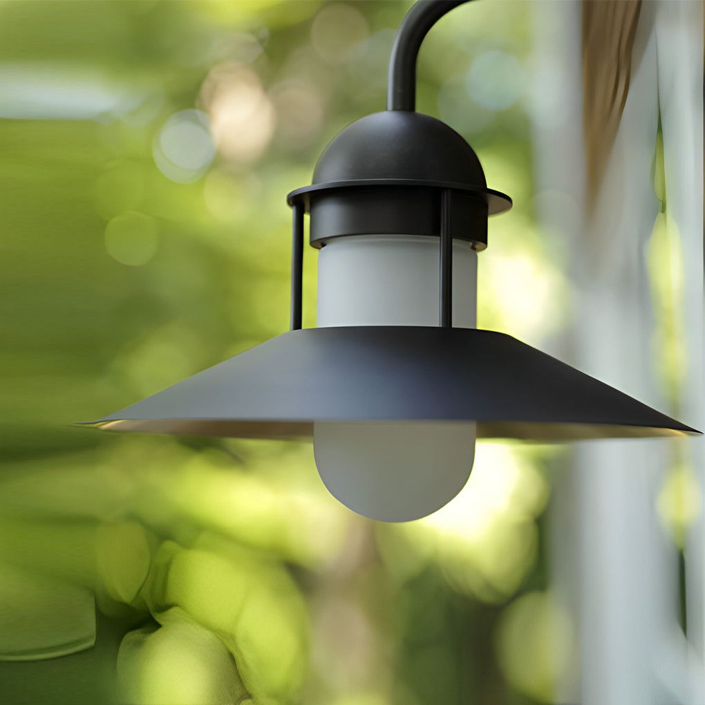 Mndy Antique Round Retro Glass Outdoor Wall Lights