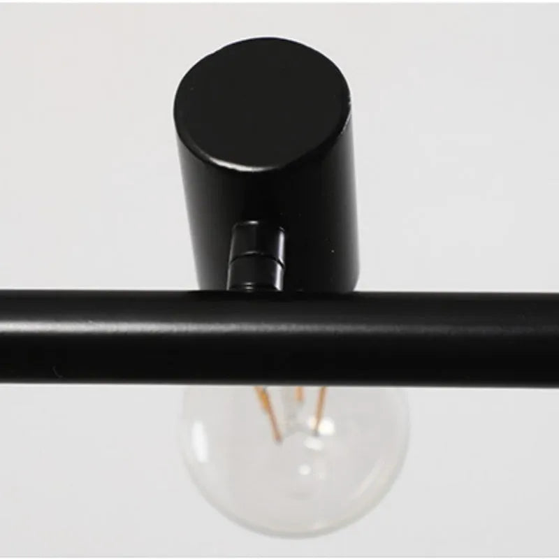 Epoch Vintage LED Chandelier Black Metal Dining/Living Room/Bar - Neutral Decor