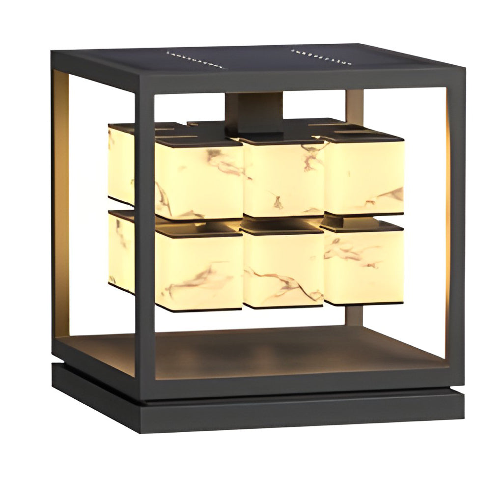 Herdsm Square LED Modern Steel Outdoor Post Caps Lights