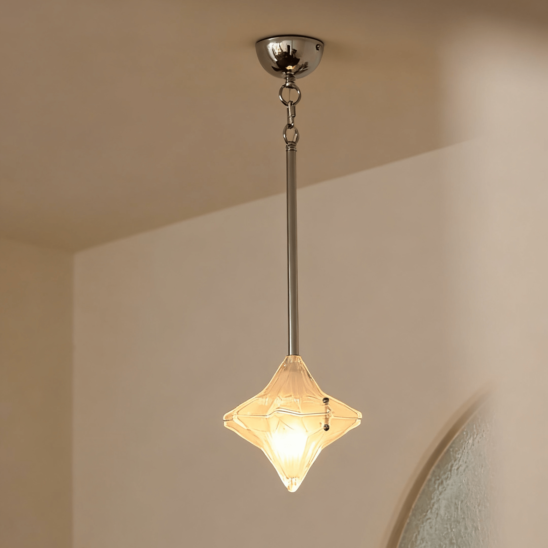 Prismatic Star Pendant Lamp-Neutral Decor