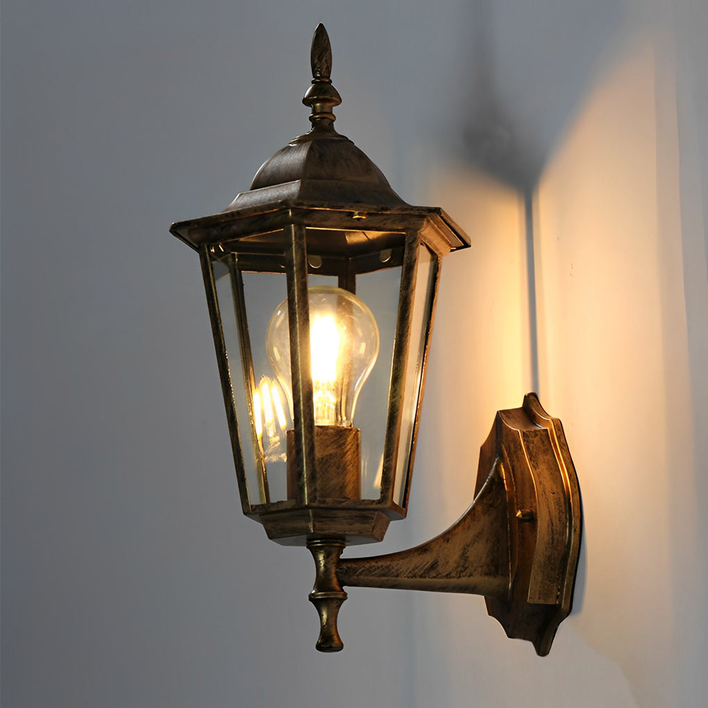 Norris Retro Hexagonal Outdoor Lights Wall Lamp