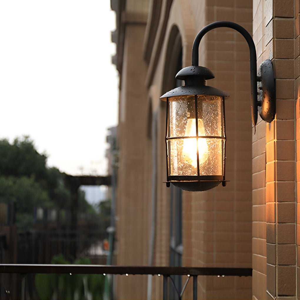 Healthy Creative LED Modern Glass Outdoor Wall Sconce Light