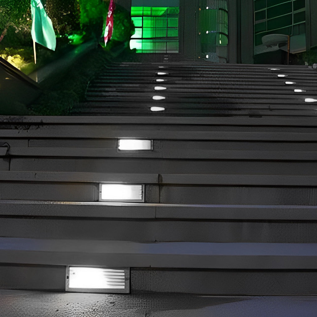 Quine Rectangular Grilles  Wall Plastic Outdoor Reccessed Lights