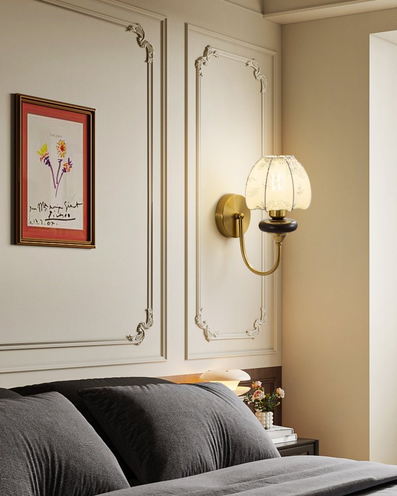 Zorvyn Floral Wall Sconce-Neutral Decor