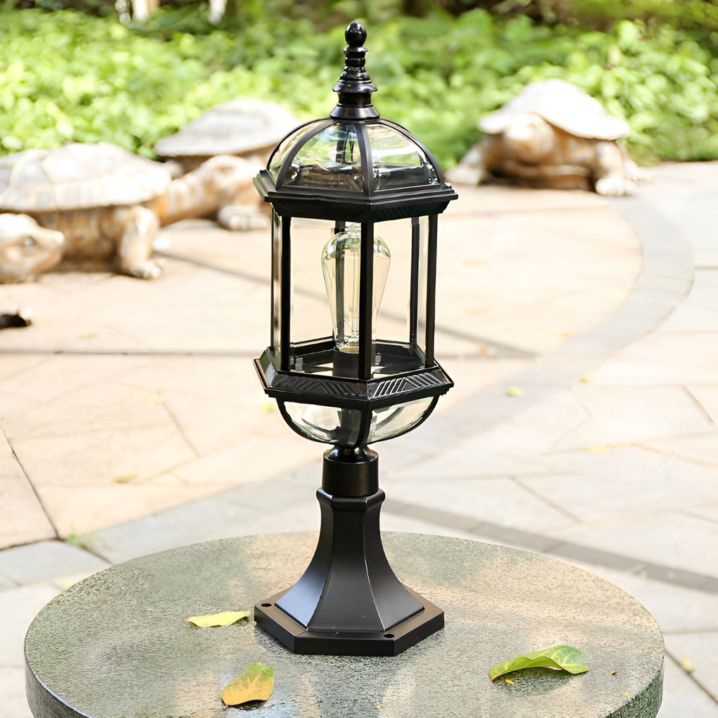 Morgan Elegant Retro Glass Outdoor Post Lights